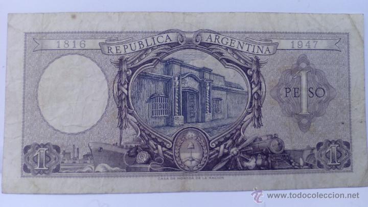 Billetes extranjeros: BILLETE DE ARGENTINA, 1 PESO - Foto 2
