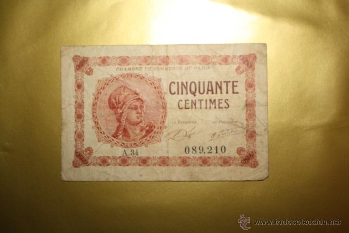 Billetes extranjeros: FRANCIA, CASA DE COMERCIO DE PARIS - Foto 1