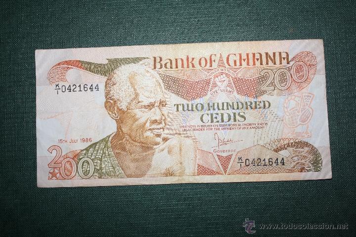 Billetes extranjeros: GHANA, 200 CEDIS 15-JUL-1986 - Foto 1