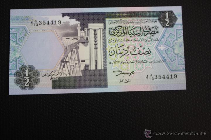 Billetes extranjeros: LIBYA, 1/2 DINAR SC - Foto 1