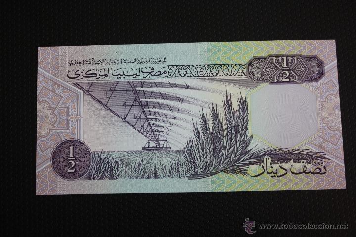Billetes extranjeros: LIBYA, 1/2 DINAR SC - Foto 2