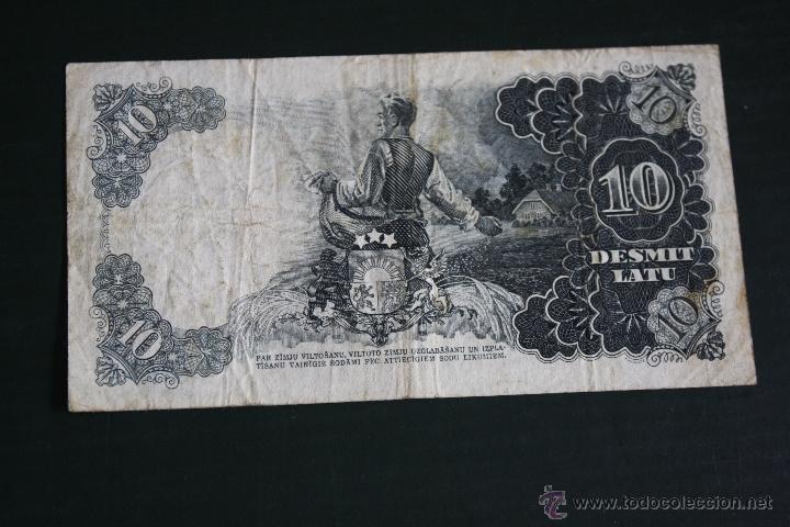 Billetes extranjeros: LETONIA, 10 LATU 1938 - Foto 2