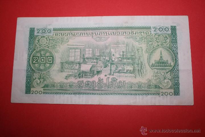 Billetes extranjeros: LAOS, 200 KIP 1976 mbc - Foto 2