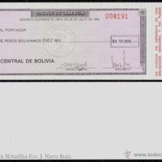 Banconote internazionali: BOLIVIA 10000 BOLIVIANOS D. 1982 PICK 173A SC UNC. Lote 210593281