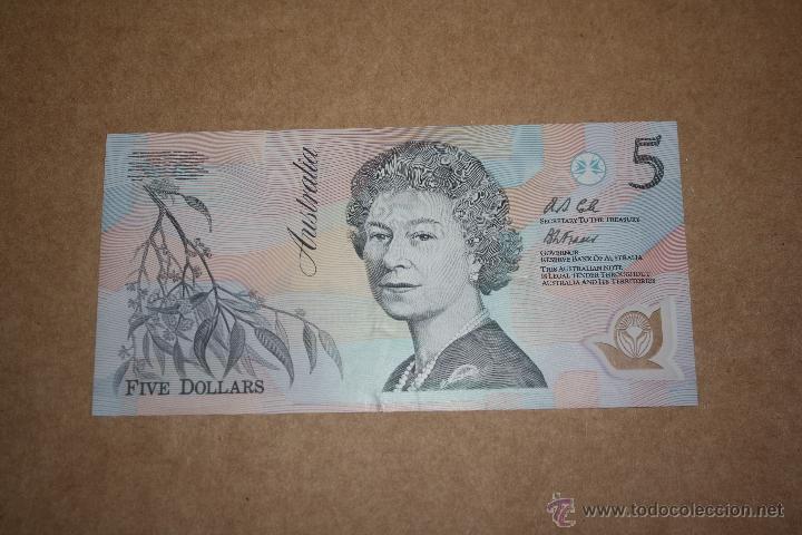 Billetes extranjeros: AUSTRALIA, 5 DOLARES 1992 - Foto 1