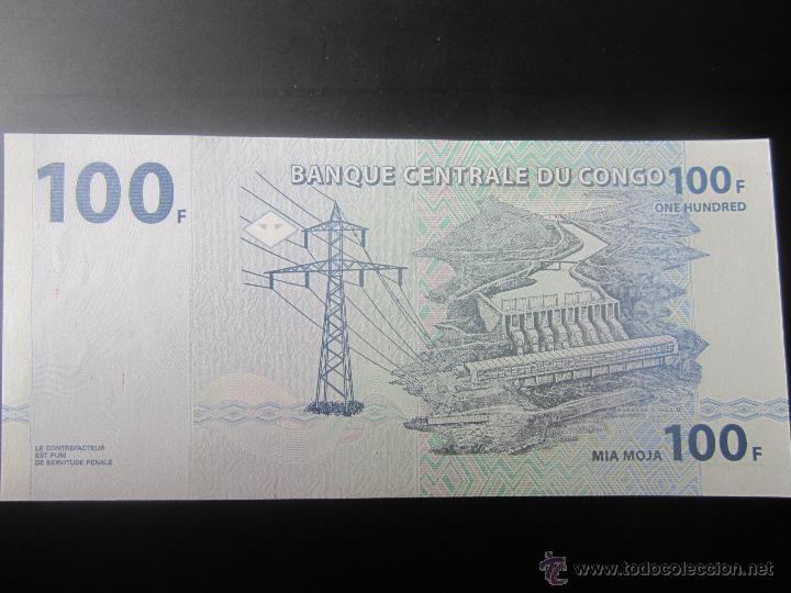 Billetes extranjeros: Congo. 100 francos 2007 - Foto 2