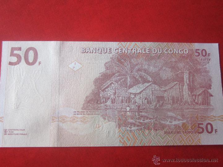 Billetes extranjeros: Congo. billete de 50 francos. 2000 - Foto 2