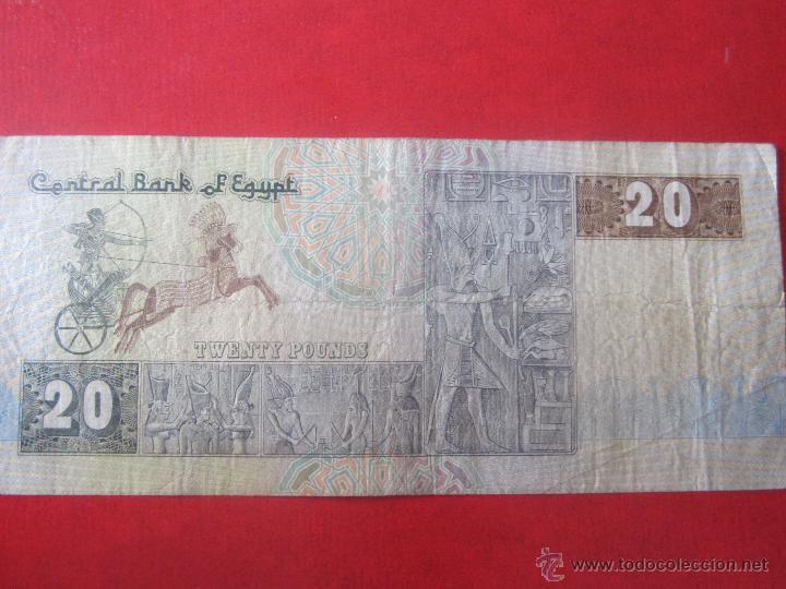 Billetes extranjeros: Egipto. billete de 20 libras. 1978 - Foto 2