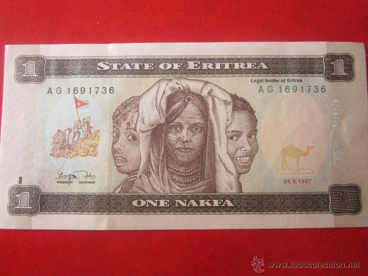 Billetes extranjeros: Eritrea. 1 nakfa. 1997 - Foto 1