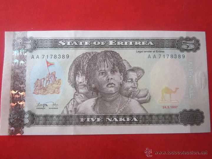 Billetes extranjeros: Eritrea. 5 nakfa. 1997 - Foto 1