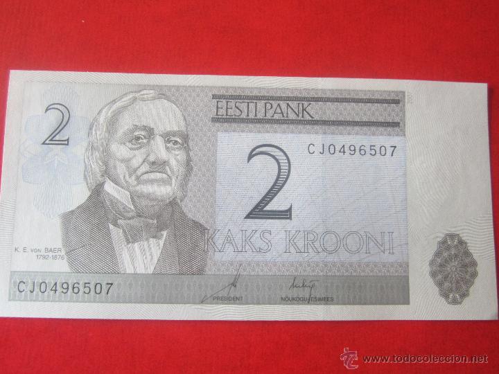 Billetes extranjeros: Estonia. 2 krooni. 1992 - Foto 1