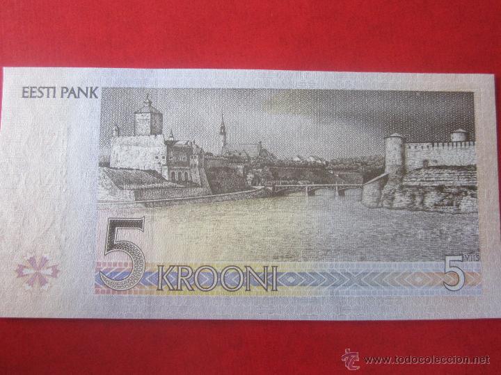 Billetes extranjeros: Estonia. 5 krooni. 1994 - Foto 2