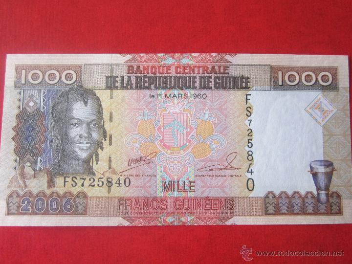 Billetes extranjeros: Guinea. 1000 francos. 1960 - Foto 1