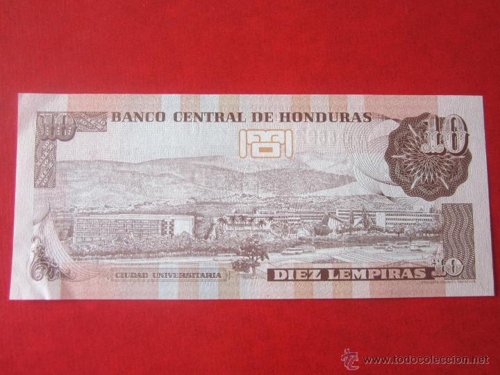 Billetes extranjeros: Honduras. 10 lempiras. 2003 - Foto 2