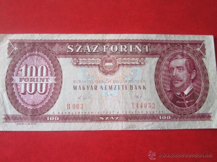 Billetes extranjeros: Hungria 100 florines. 1989 - Foto 1