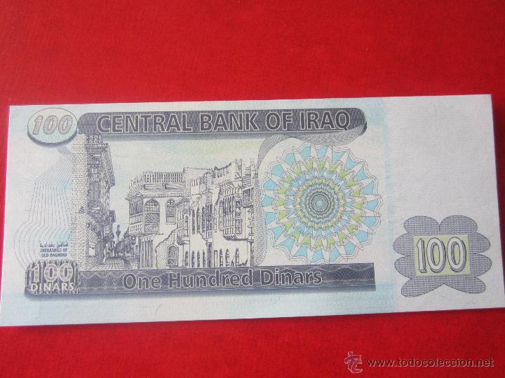 Billetes extranjeros: Irak. billete de 100 dinares. - Foto 2