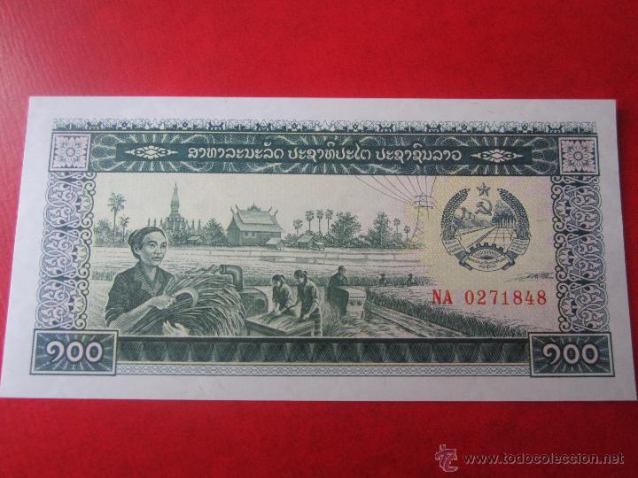 Billetes extranjeros: Laos. billete de 100 kip. 1979 - Foto 1