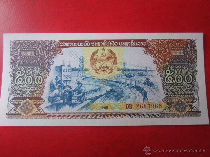 Billetes extranjeros: Laos. billete de 500 kip. 1988 - Foto 1