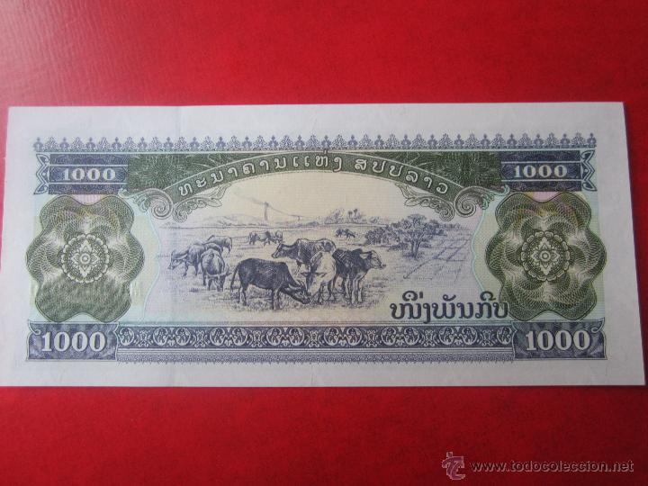 Billetes extranjeros: Laos. billete de 1000 kip. 2003 - Foto 2