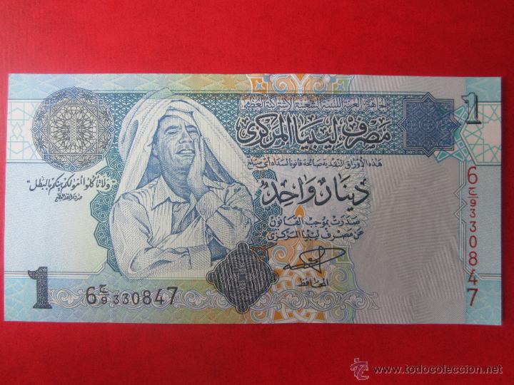 Billetes extranjeros: Libya. billete de 1 dinar - Foto 1