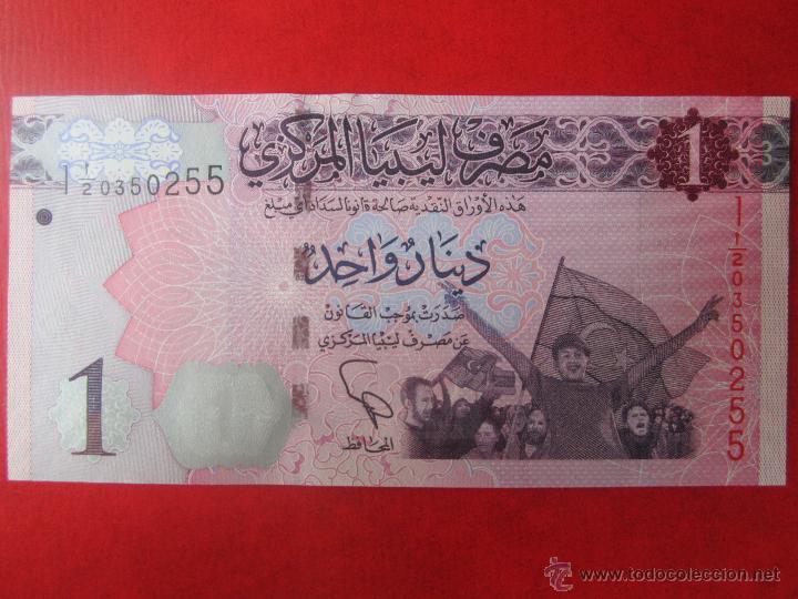 Billetes extranjeros: Libya. billete de 1 dinar - Foto 2