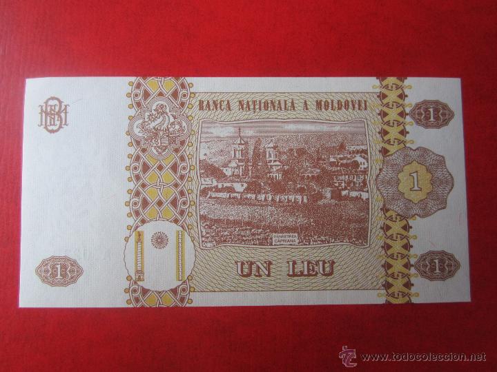 Billetes extranjeros: Moldavia. billete de 1 leu. 2010 - Foto 2