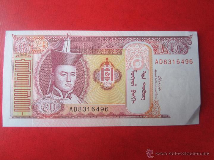 Billetes extranjeros: Mongolia. billete de 20 tugrik. 1993 - Foto 1