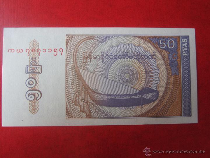 Billetes extranjeros: Myanmar. billete de 50 pyas. - Foto 2
