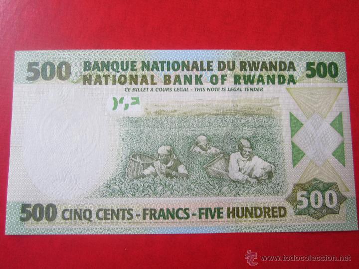 Billetes extranjeros: Rwanda. billete de 500 francos. 2004 - Foto 1