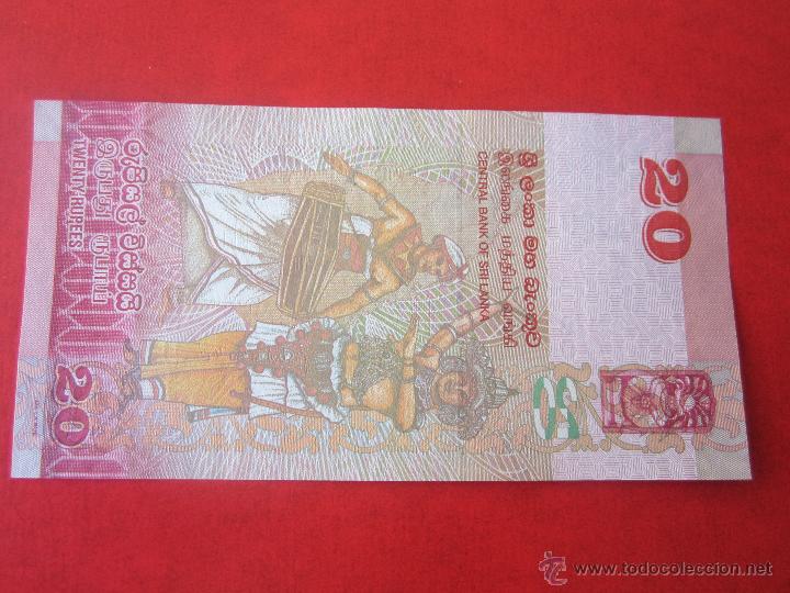 Billetes extranjeros: Sri Lanka. billete de 20 rupias. 2010 - Foto 2