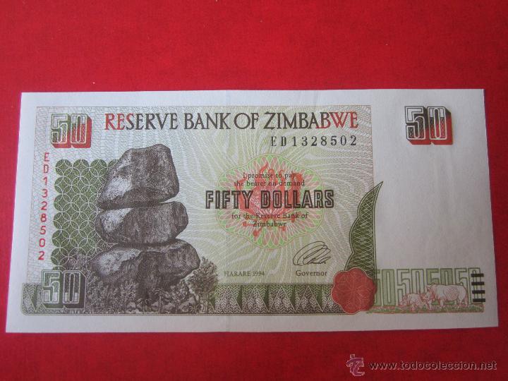 Billetes extranjeros: Zimbabwe. billete de 50 dollars. 1994 - Foto 1