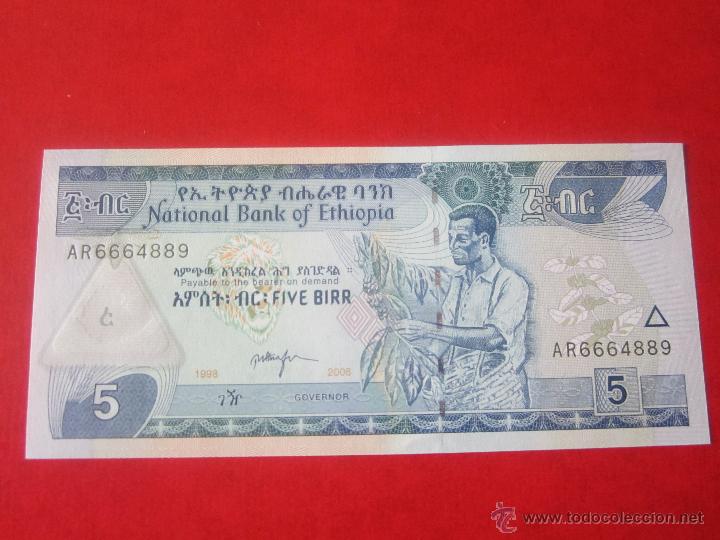 Billetes extranjeros: Ethiopia. 5 birr. 2006 - Foto 1