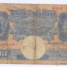 Billetes extranjeros: INGLATERRA/GRAN BRETANIA-1POUND-LIBRA-1949/1955. Lote 51980701