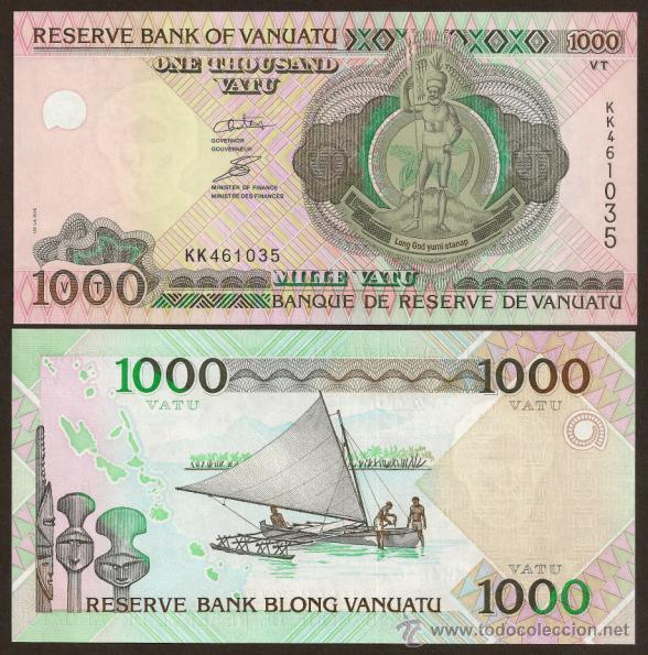 Billetes extranjeros: VANUATU. 1000 vatu (&iquest;2012?). S/C. Firma 5. Pick 10b. Serie PP.