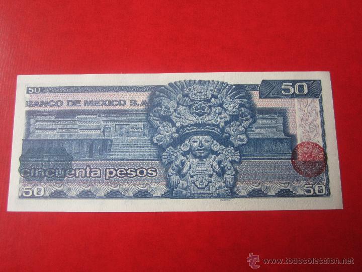 Billetes extranjeros: Mexico. billete de 50 pesos 1976 - Foto 2