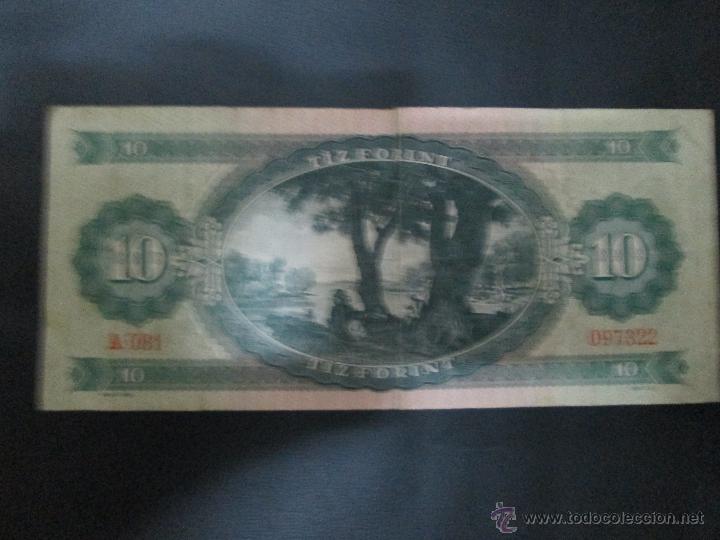 Billetes extranjeros: 10 forint 1969 hungria bc - Foto 2