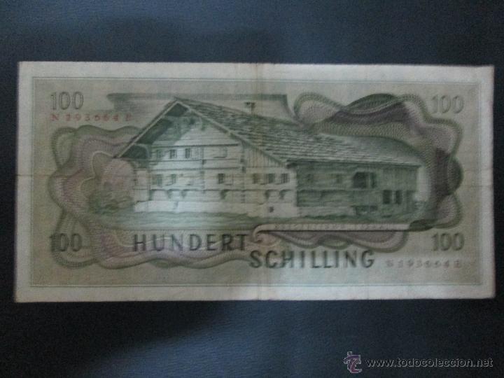 Billetes extranjeros: 100 shilling 1969 austria bc - Foto 2