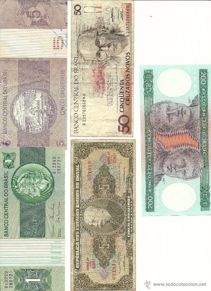 Billetes extranjeros: LOTE 6 BILLETES BRASIL - Foto 1