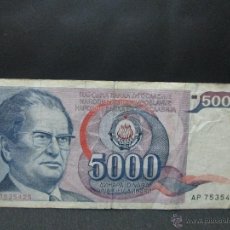 Billetes extranjeros: 5000 DINARA YUGOSLAVIA. Lote 54407607