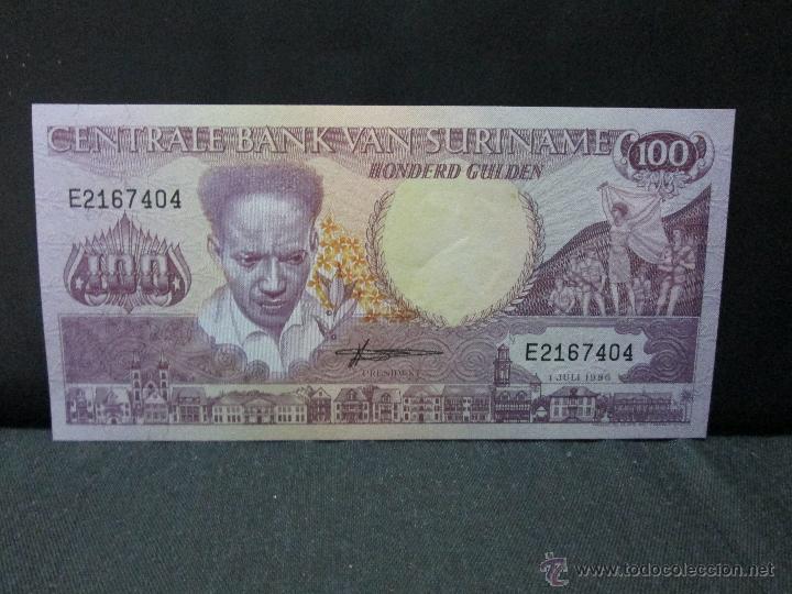 Billetes extranjeros: 100 gulden 1986 suriname sc - Foto 1
