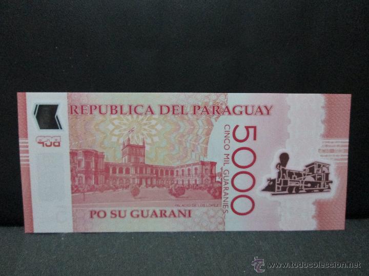 Billetes extranjeros: 5000 guaranies 2011 paraguay - Foto 2