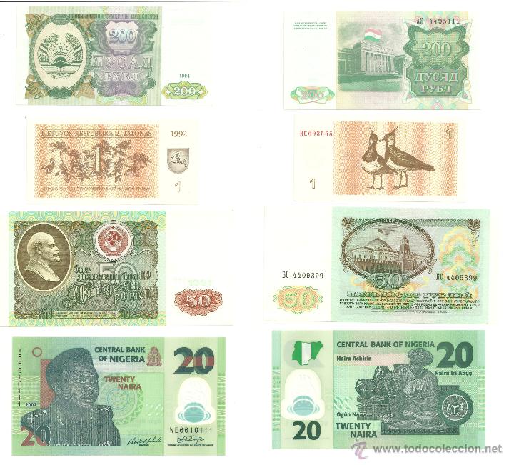 Billetes extranjeros: LOTE DE 4 BILLETES EXTRANJEROS (EBC a SC) - Foto 1