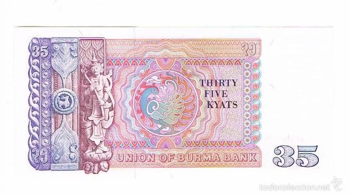 Billetes extranjeros: BILLETE NUEVO MYANMAR 35 KYATS ** - Foto 2