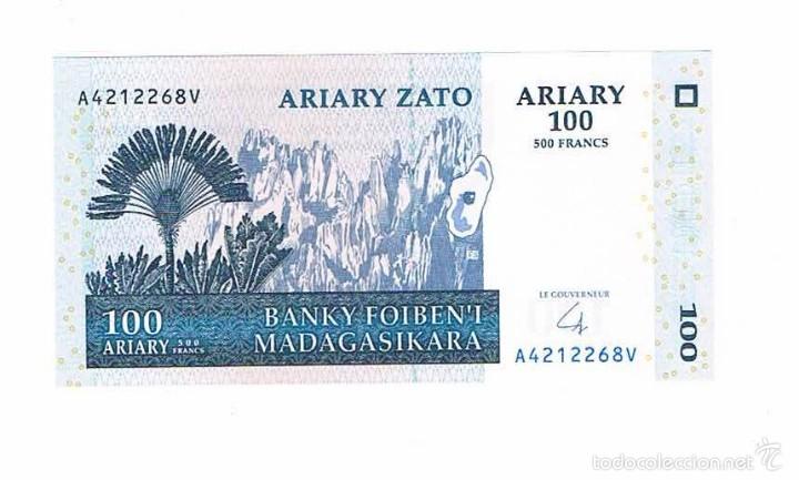 Billetes extranjeros: BILLETE NUEVO MADAGASCAR 100 ARYARY ** - Foto 1