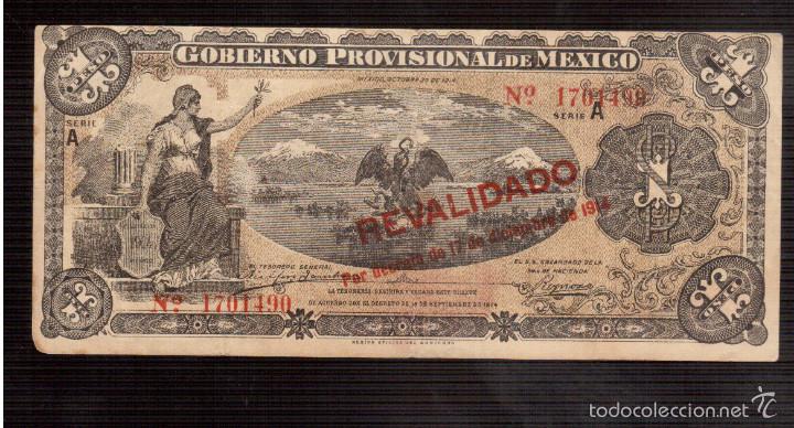 Billetes extranjeros: BILLETES DE AMERICA MEXICO 1914 - Foto 1