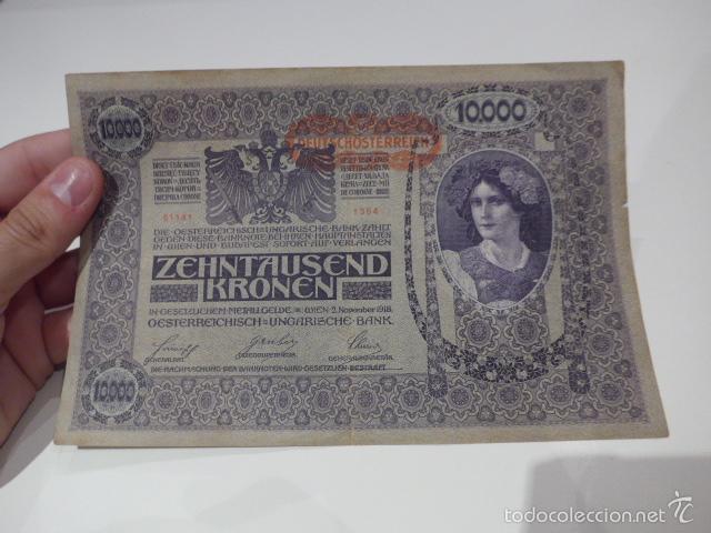 Billetes extranjeros: Antiguo billete aleman de 1918, 10000 marcos