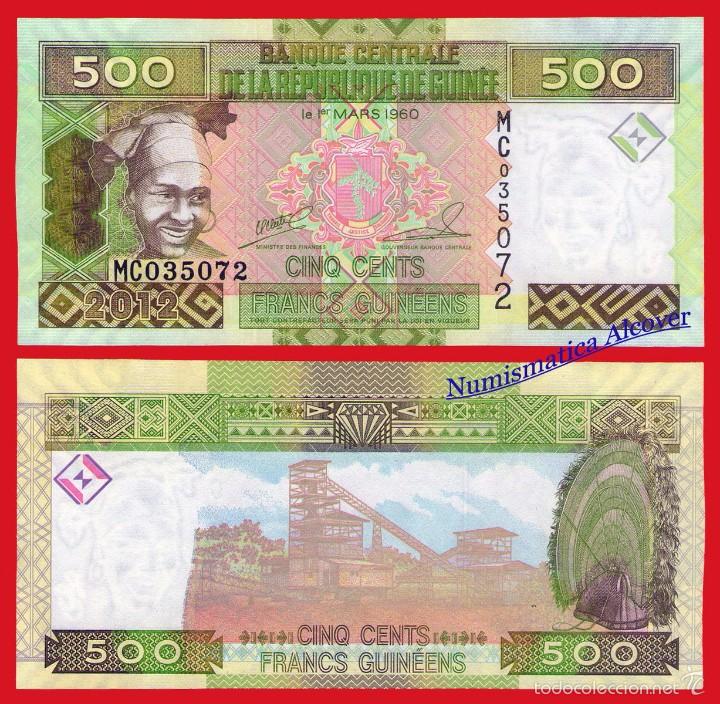 Billetes extranjeros: GUINEA 500 Francos 2012 Pick 39b SC - Foto 1