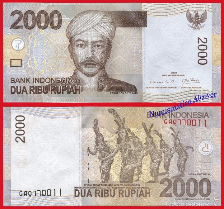 Billetes extranjeros: INDONESIA 2000 Rupias 2009 (2009) Pick 148a SC - Foto 1