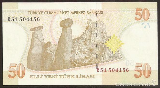 Billetes extranjeros: TURQUIA. 50 LIRAS NUEVAS 2005. Pick 220. S/C. - Foto 2 - 59423756