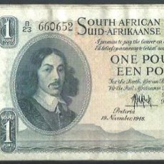 Billetes extranjeros: SOUTH ÁFRICA RESERVE 1 POUND 1948 MUY RARO REF 7548. Lote 91657667